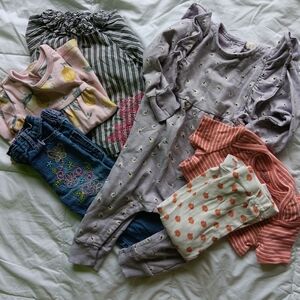 Infant girl 6 piece bundle all size 12 months